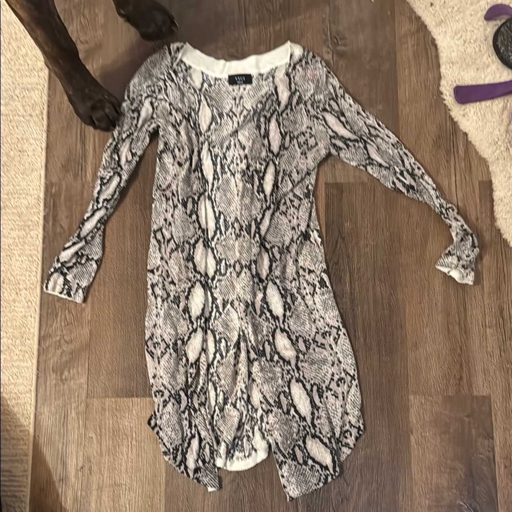 Vici Snakeskin Print Cardigan